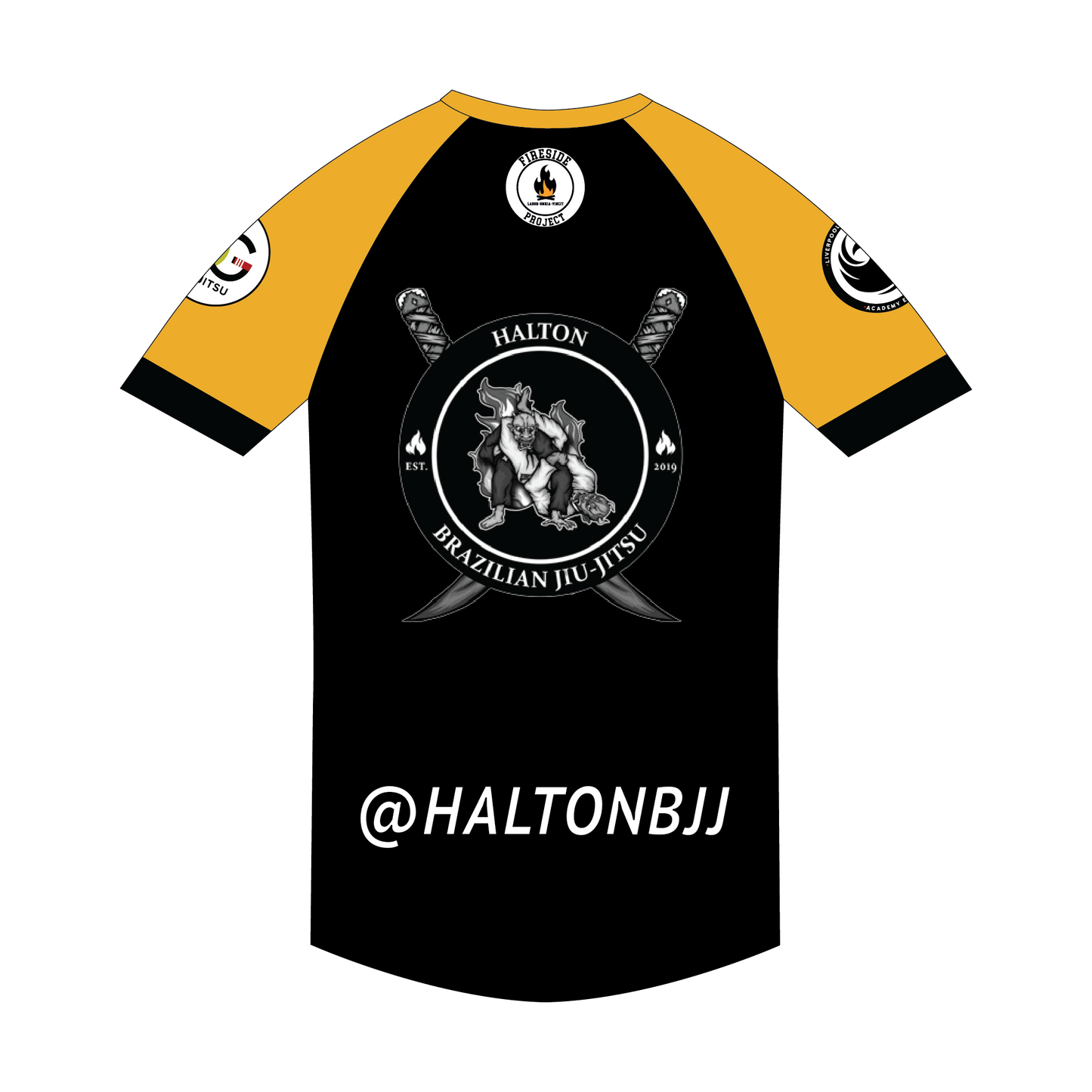 Halton Brazilian Jiu Jitsu Fireside Project Short Sleeve Rash Guard